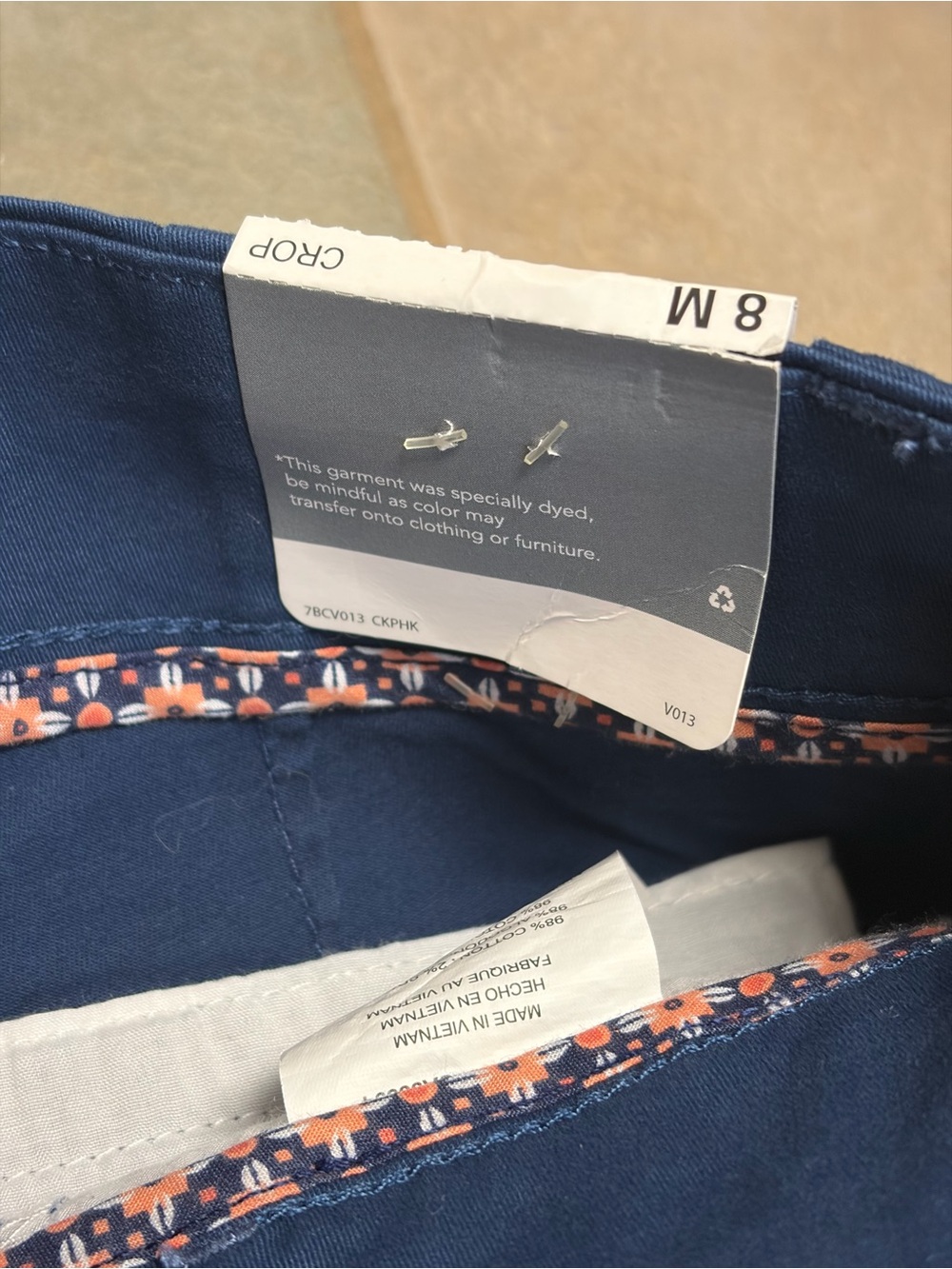 NWT Lee Women's Blue Cropped Ankle Pants - Picture 6 of 10